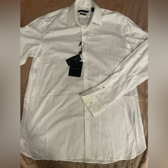 John Varvatos Modern White Dress Shirt Sz 16.5 - Picture 3 of 9